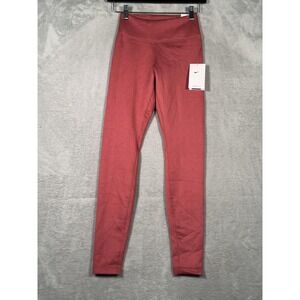 Nike‎ One Therma-Fit Leggings Womens XXS Pink Red Mid Rise Tight Fit DD6596-690